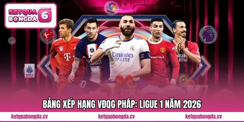 Bảng xếp hạng VĐQG Pháp: Ligue 1 năm 2026