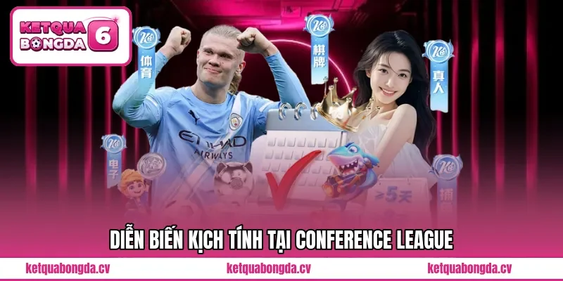 Diễn biến kịch tính tại Conference League