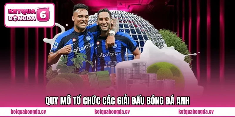 Quy mô tổ chức các giải đấu bóng đá Anh 